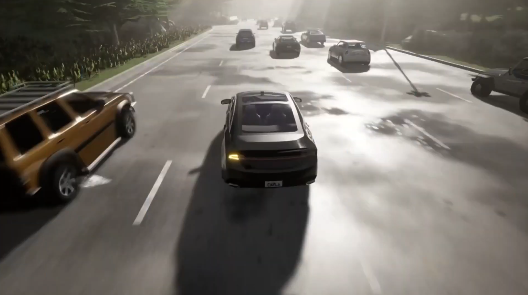 CARLA highway driving scenario